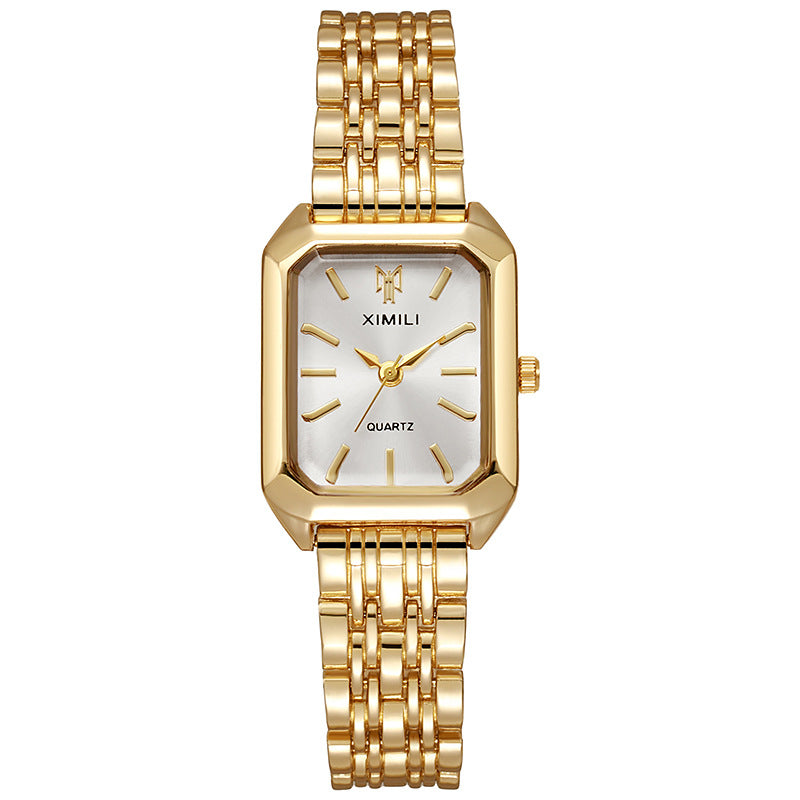Hot Brand Stainless Steel Strap Watch Women Luxury Gift Quartz Wristwatch Student Fashion Simple Square Quartz Watches