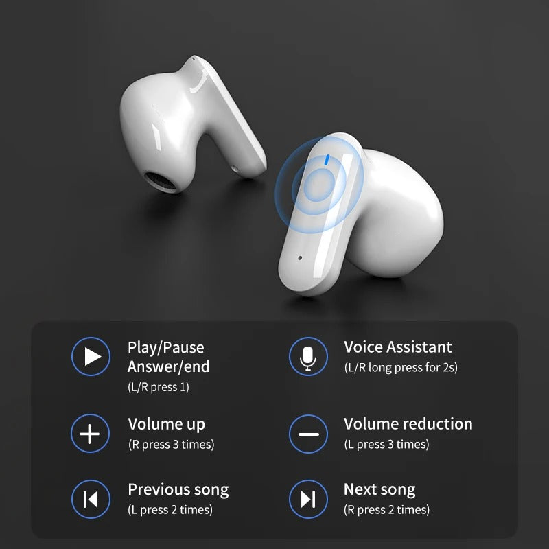 TWS 5.2 Bluetooth Headphones Wireless Earphones Headset Sports Earbuds Waterproof Noise Reduction Headsets LED Display Earphones