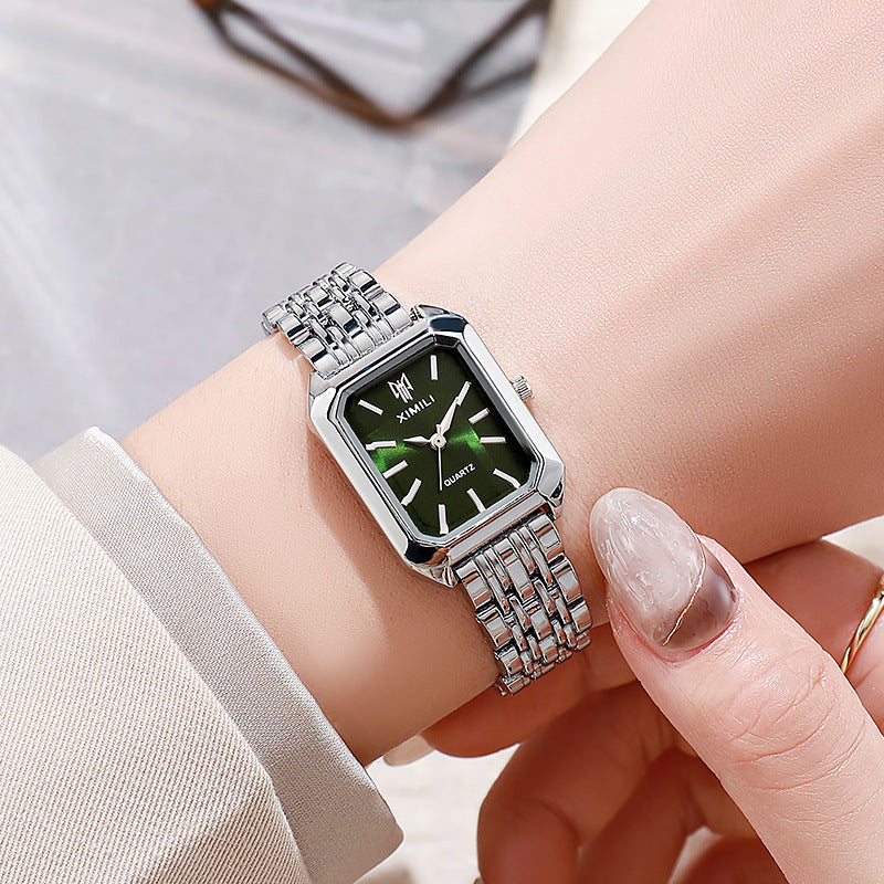Hot Brand Stainless Steel Strap Watch Women Luxury Gift Quartz Wristwatch Student Fashion Simple Square Quartz Watches