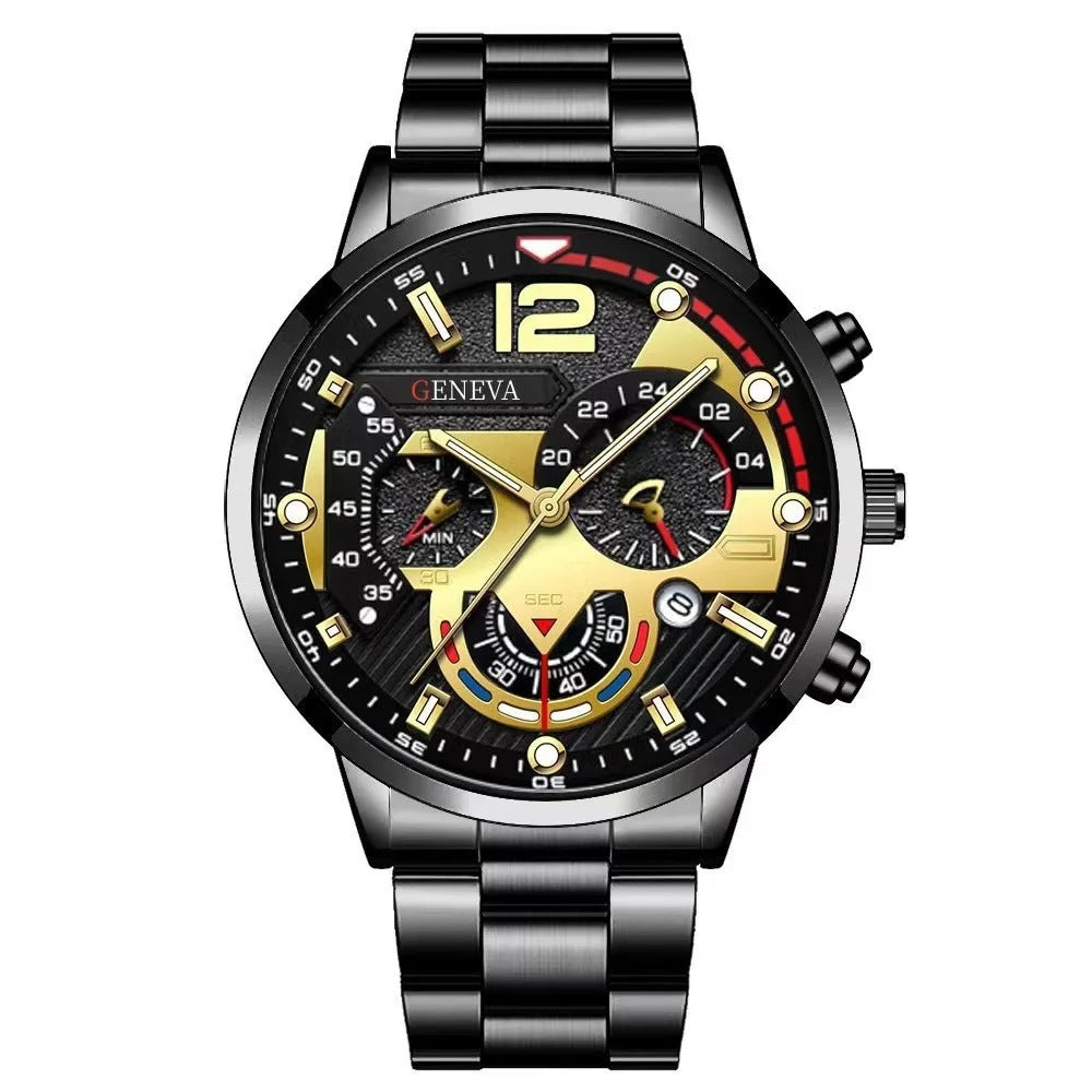 New Fashion Watches Men Stainless Steel Top Brand Luxury Sports Chronograph Quartz Watch Men Clock Man Relogio Masculino