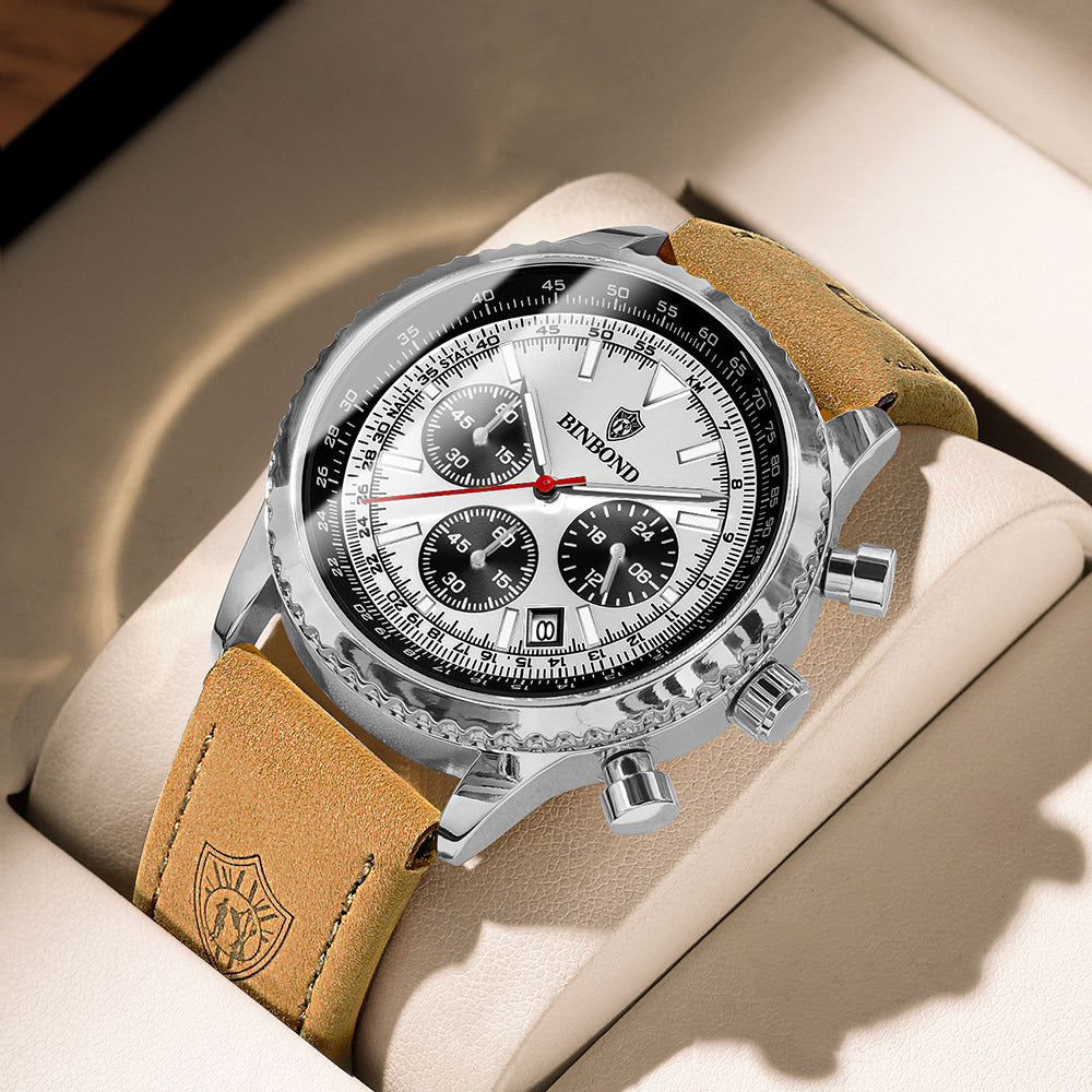 Men's multi-functional ultra-thin business style silicone with waterproof luminous calendar watch