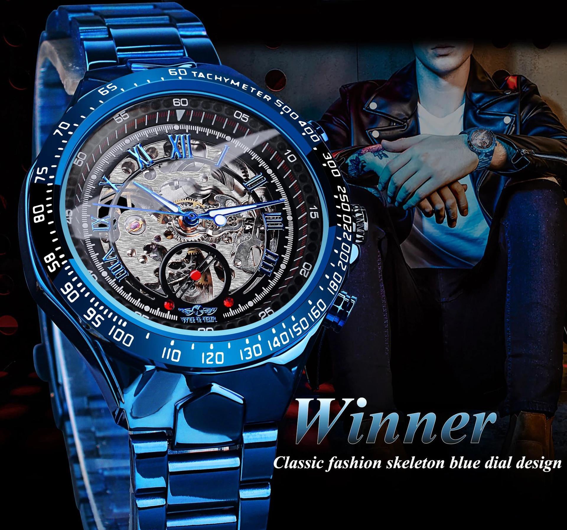 Winner Mechanical Sport Design Bezel Fashion Watch Mens Watches Top Brand Luxury Montre Homme Clock Men Automatic Skeleton Watch