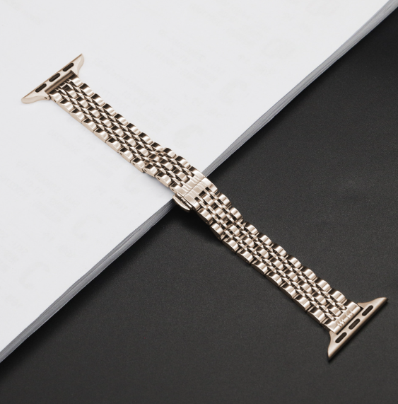 Suitable for Apple Watch 9 8 7 6 5 Ultra2 seven bead stainless steel small waist women's strap