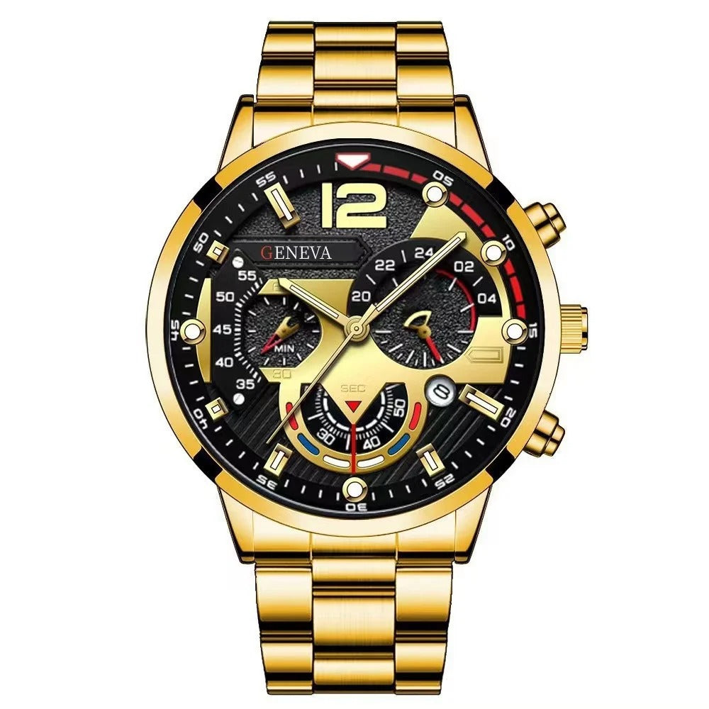 New Fashion Watches Men Stainless Steel Top Brand Luxury Sports Chronograph Quartz Watch Men Clock Man Relogio Masculino
