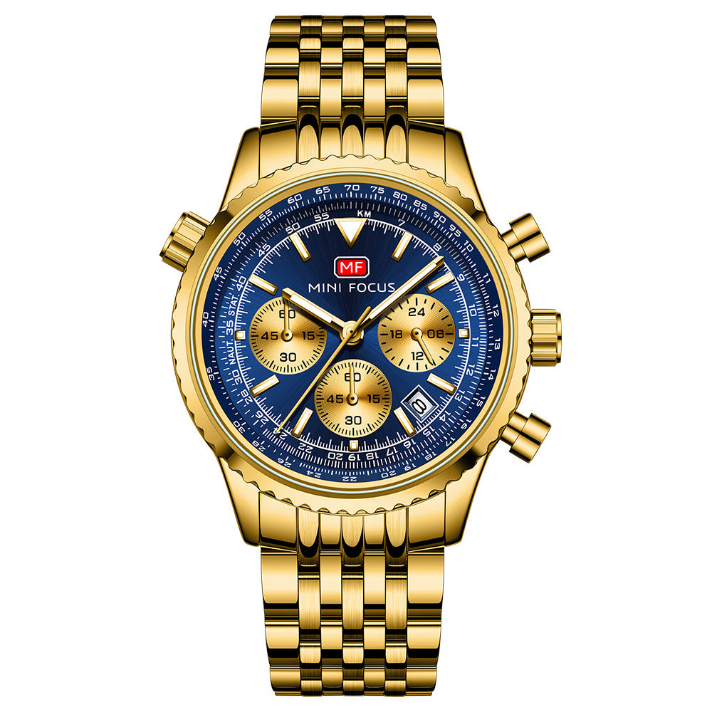 Luxury Military Watch for Men Waterproof Luminous Date Chronograph Man Watch Sport Quartz Stainless Steel Men's Watches