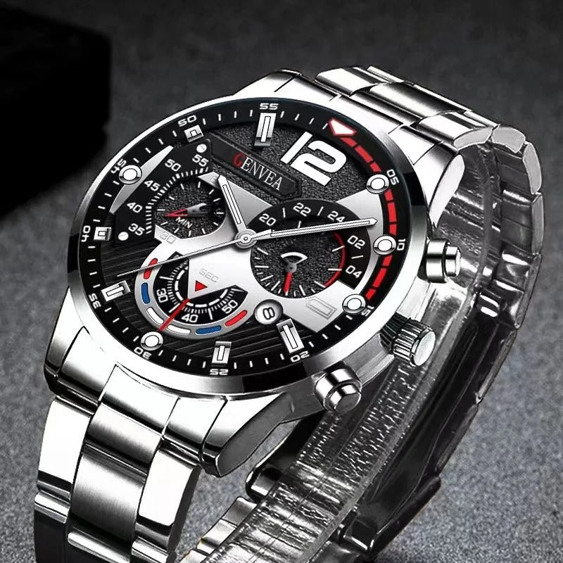 New Fashion Watches Men Stainless Steel Top Brand Luxury Sports Chronograph Quartz Watch Men Clock Man Relogio Masculino