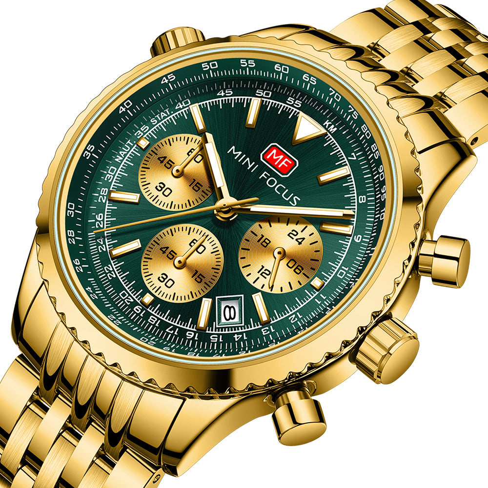 Luxury Military Watch for Men Waterproof Luminous Date Chronograph Man Watch Sport Quartz Stainless Steel Men's Watches