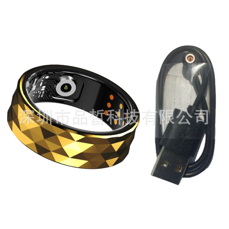 Smart Ring, real-time monitoring of heart rate, blood oxygen, exercise, step count, intelligent photography, R12M black technology smart ring