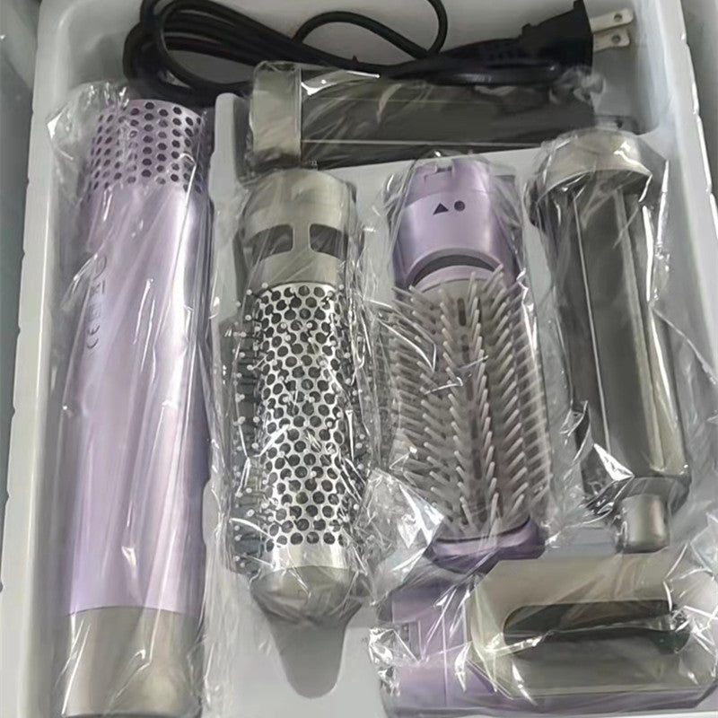 5-in-1 curling iron Hot air comb automatic suction hair dry and wet straightening comb blow dryer