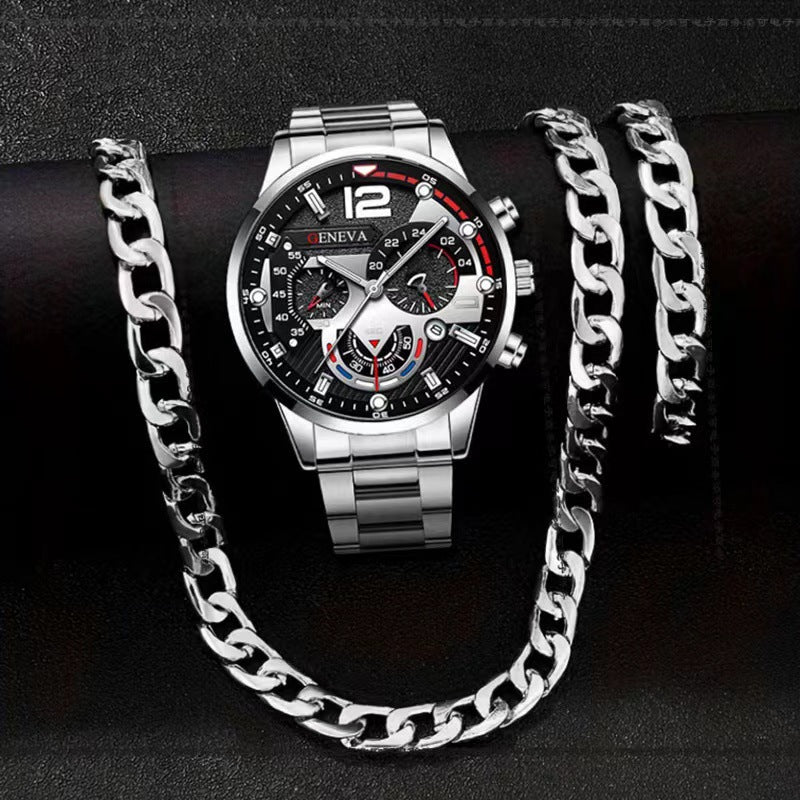 Men's watch Classic Chinese style men's bracelet necklace set