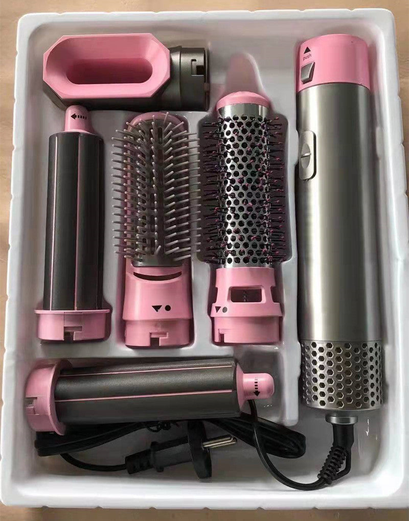 5-in-1 curling iron Hot air comb automatic suction hair dry and wet straightening comb blow dryer