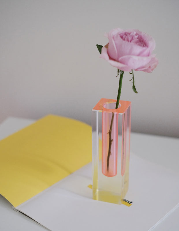 Minimalist Nordic ins Acrylic Vase Square Column Glass Bubble Flower Utensils Flower Water