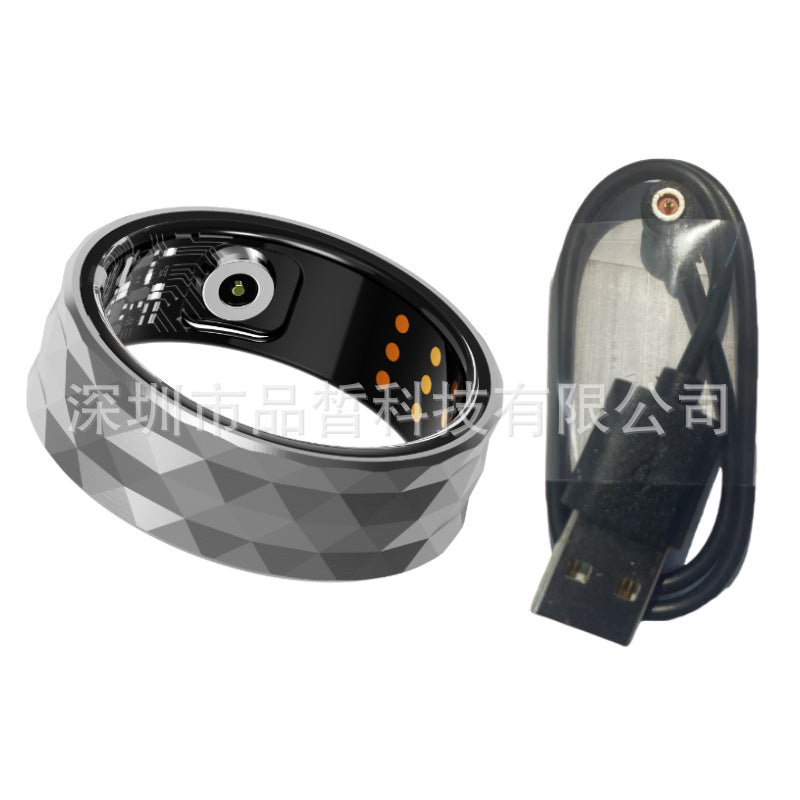 Smart Ring, real-time monitoring of heart rate, blood oxygen, exercise, step count, intelligent photography, R12M black technology smart ring