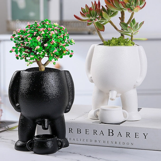 Succulent Ceramic Flower Pot Living Room Creative Human Body Vase Decoration