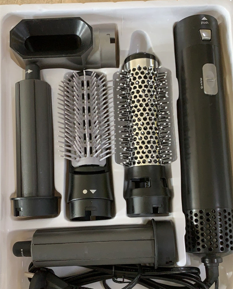 5-in-1 curling iron Hot air comb automatic suction hair dry and wet straightening comb blow dryer