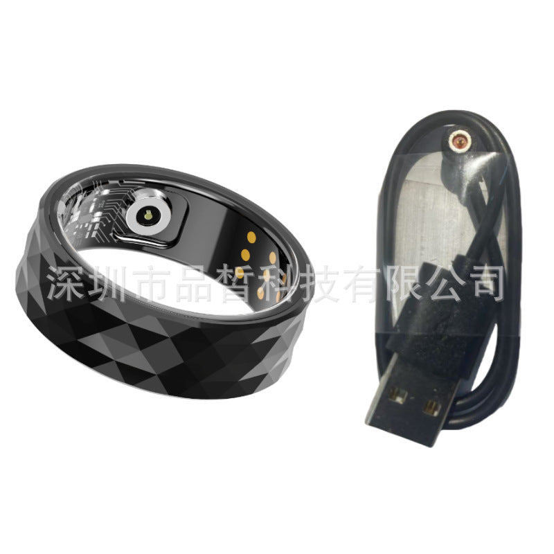Smart Ring, real-time monitoring of heart rate, blood oxygen, exercise, step count, intelligent photography, R12M black technology smart ring