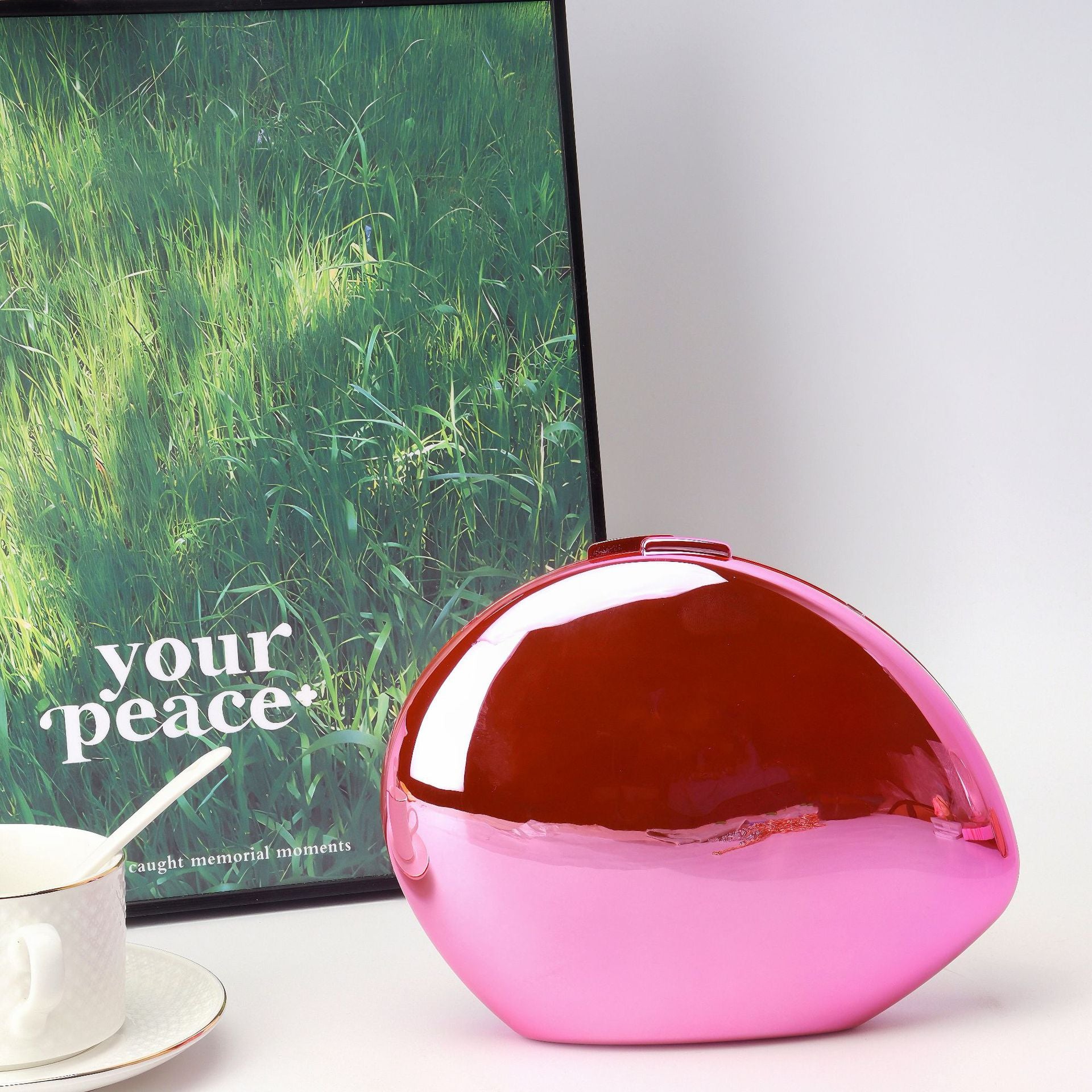 Golden Acrylic Metallic Goose Egg Box Banquet Clutch