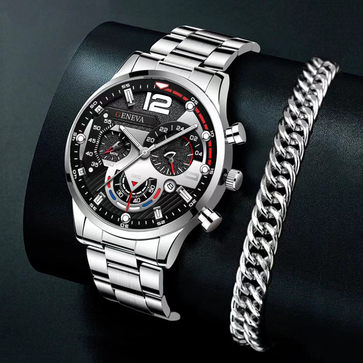 Men's watch Classic Chinese style men's bracelet necklace set