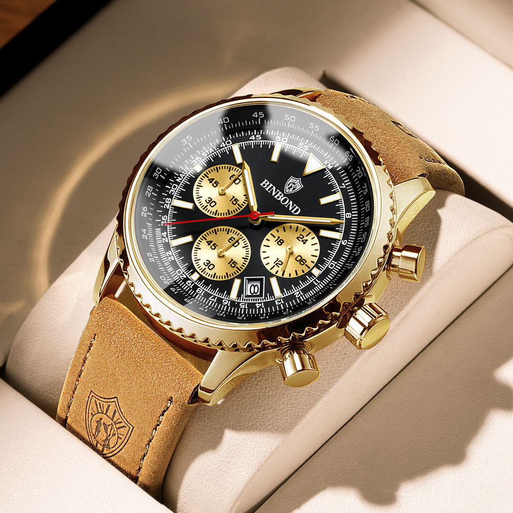 Men's multi-functional ultra-thin business style silicone with waterproof luminous calendar watch