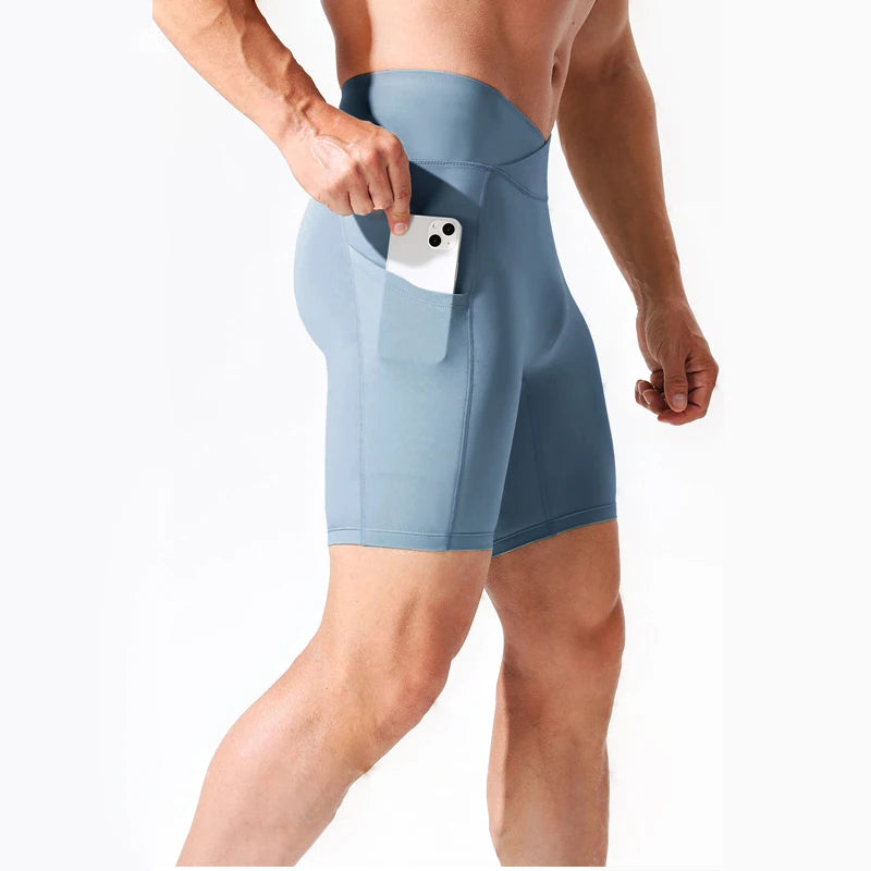 Male Compression Shorts Gym Tights Jogging Marathon Leggings