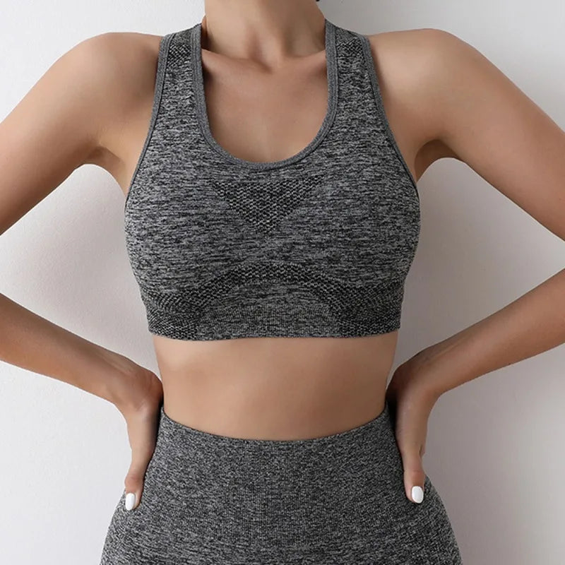 Women Yoga Set Gym Vest Shorts Sport Bras Workout