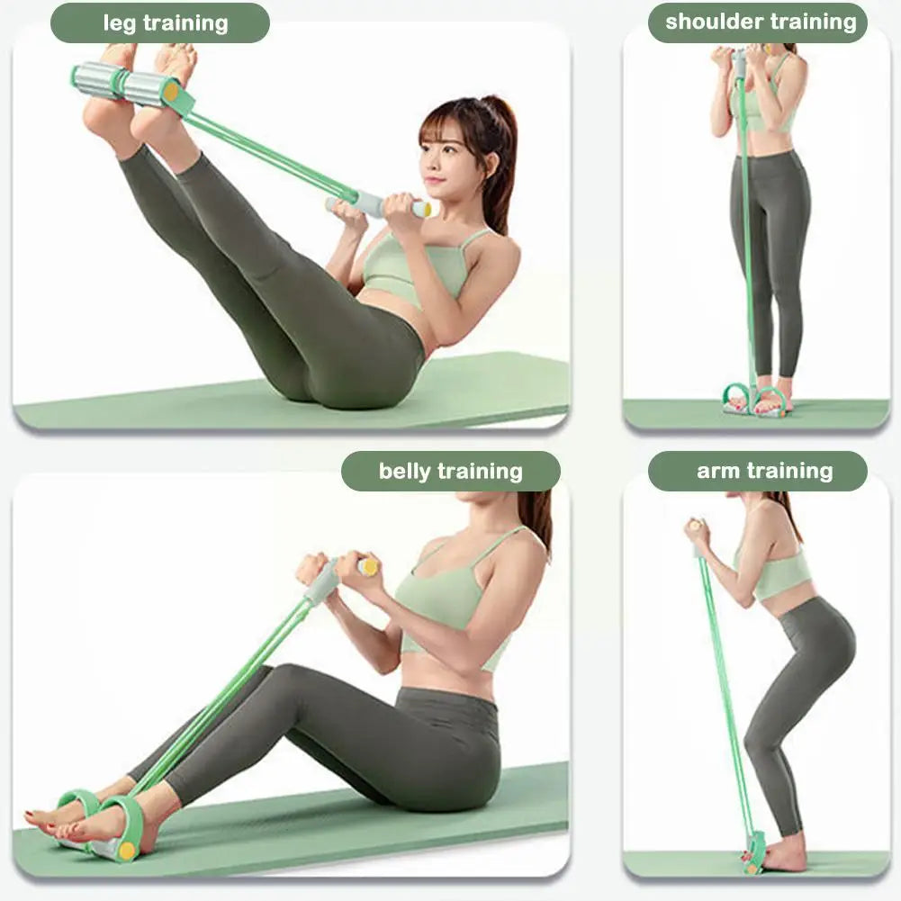Fitness Resistance Bands Latex Pedal Ankle Abdominal
