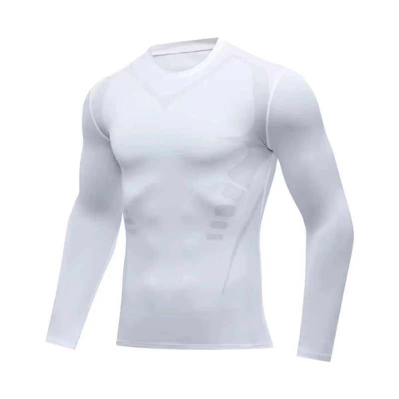 TaoBo 1PC Mens Compression Under Base Suit Long Sleeve