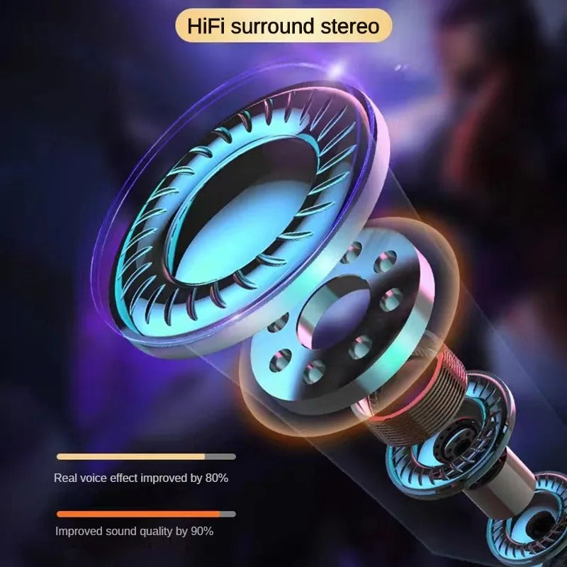 Bluetooth Wireless Headphones HiFi Music Earphone 10 Hours Play Time Earbuds with Mic Gamer Headset Low Latency