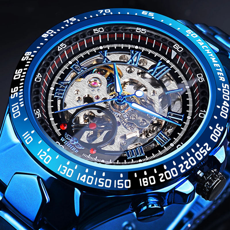 Winner Mechanical Sport Design Bezel Fashion Watch Mens Watches Top Brand Luxury Montre Homme Clock Men Automatic Skeleton Watch