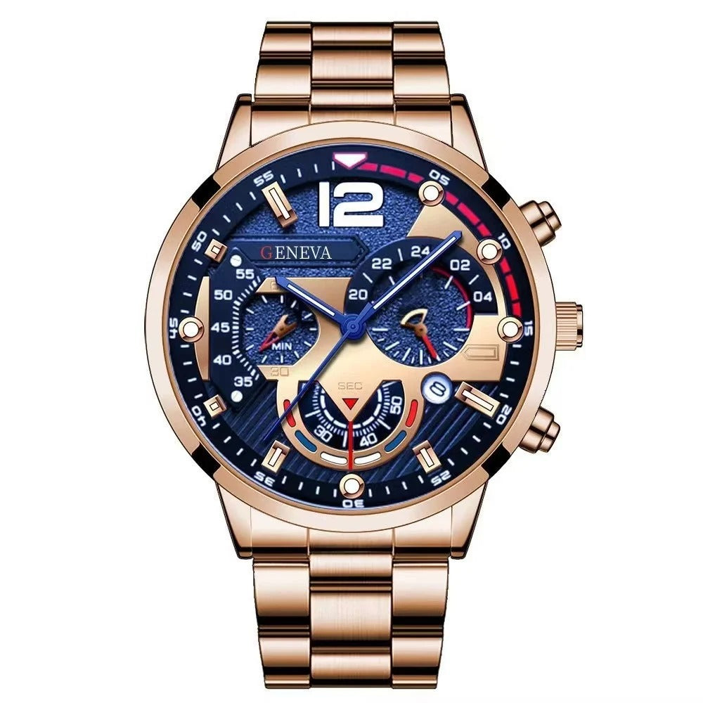 New Fashion Watches Men Stainless Steel Top Brand Luxury Sports Chronograph Quartz Watch Men Clock Man Relogio Masculino