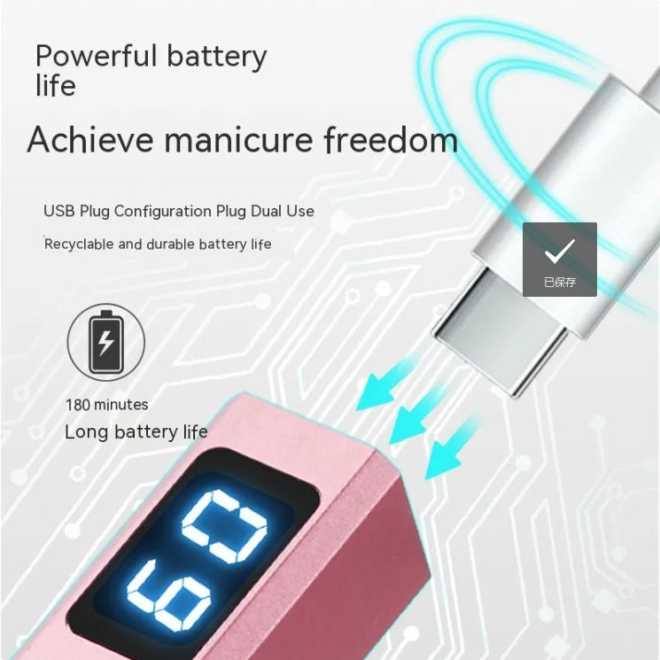 Metal One-word Small Portable Nail Lamp With Screen Display Tip Heating Lamp Handheld Phototherapy