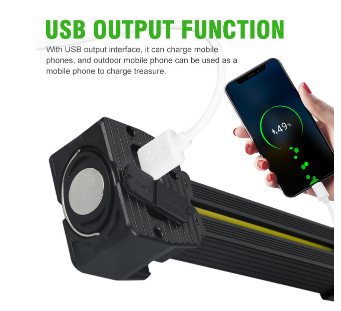New multi-functional COB work light led inspection light with magnet cold light + warm light + red camping light