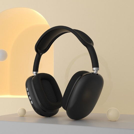 P9 Head mounted Bluetooth Earphones with Long Battery Life, Chicken Eating Noise Reduction, Cute Learning, Call Ability, Large Earmuffs, Universal Music