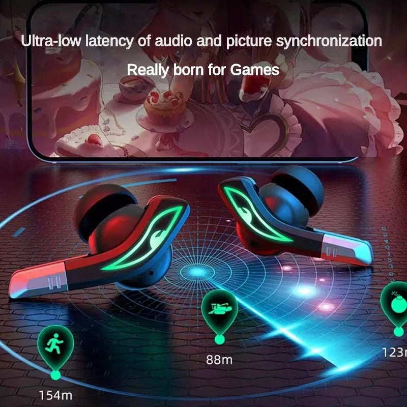 Bluetooth Wireless Headphones HiFi Music Earphone 10 Hours Play Time Earbuds with Mic Gamer Headset Low Latency