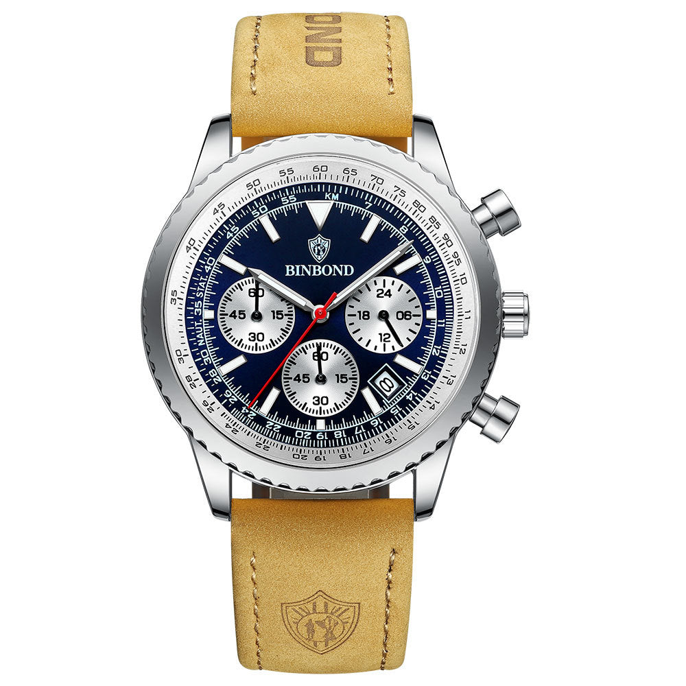 Men's multi-functional ultra-thin business style silicone with waterproof luminous calendar watch