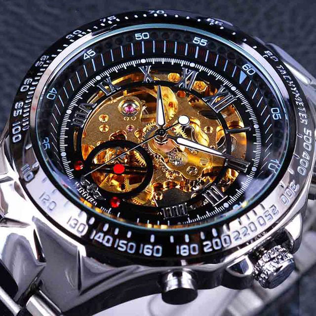 Winner Mechanical Sport Design Bezel Fashion Watch Mens Watches Top Brand Luxury Montre Homme Clock Men Automatic Skeleton Watch